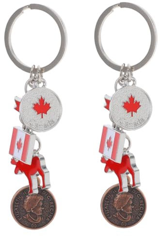 VALICLUD 2 Stück Kanada Schlüsselanhänger Glöckchen Für Kranz Strass Broschen Gold Anhänger Kanadischer Schlüsselanhänger Plüschtier Dekoration Plüsch Dekoration Kirschglocken