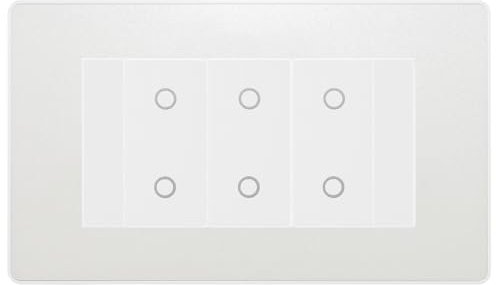 BG Evolve Pearlescent White Screwless Triple Secondary Touch Dimmer Switch PCDCLTDS3B