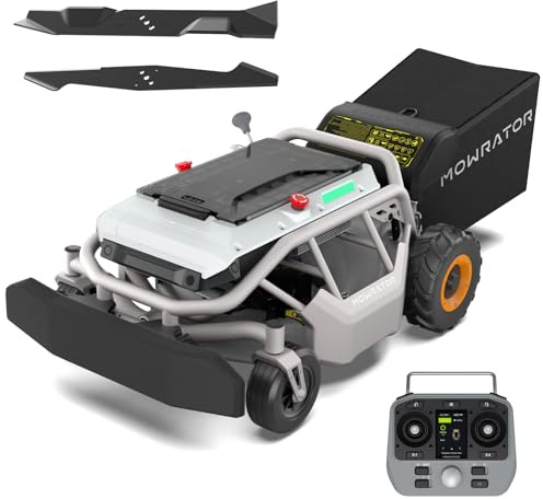 Mowrator S1 2WD 56V 12Ah Ferngesteuerter Rasenmäher für Gartenpflege von Frühling bis Herbst, 53 cm Stahlmesser mit Mulchmesser zur Laubzerkleinerung, 4,6–11,7 cm Schnitthöhe, bis zu 3.000 m²