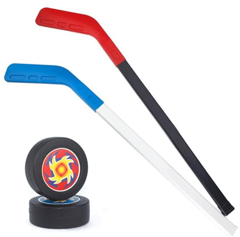 Kalastussaari Kinderhockey-Set kinderfreundlicher PP-Kleinkind-Hockey-Set enthält 2 Sticks und 2 Bälle für Innen- und Außenbereiche, Training, Spiele, Kindergeschenke