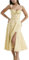 Shuanghao Robe Femme Chic et Elegant été sans Manches Bretelles Spaghetti Longue Taille Casual Vintage Robes D'été Fleurie Boheme Robe de Plage Mariage Invitée Femmes Fleurs Jaunes S