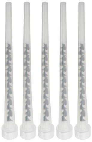 Spare Mixer Nozzle for Chemical Anchor Polyester Resin – 215mm | Compatible with Anchorset 380P – 150ml & 300ml Cartridges | Universal Mixing Nozzle for Chemical Anchor Fixings (Clear, Pack Of 5)