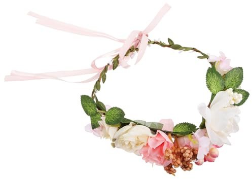 Veemoon Braut Hochzeit Blumenkranz Zarter Girlande Anhängerkranz Leicht Tragen Filigranes Design Hochzeit Accessoire
