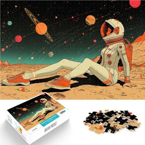 Teenager 1000-teiliges Puzzle Lernspiel-Herausforderungsspielzeug Sexy Astro Pinup-Girl Wunschliste mit dem Weihnachtsmann70x100cm