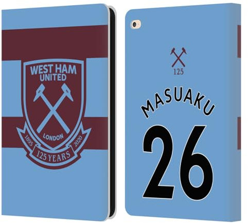Head Case Designs Licenza Ufficiale West Ham United FC Arthur Masuaku 2021/22 Giocatori Away Kit Custodia Portafoglio in Pelle Compatibile con Apple iPad Air 2 (2014)
