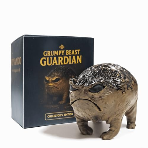 KYVANDO Weird Grumpy Angry Frog Toad Statue – Ugly Cute Resin Sculpture for Garden, Desk or Home Décor, Tiny Novelty Figurine with Gift Box, 1pcs