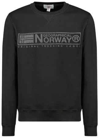 Geographical Norway Herren-Sweatshirt, Schwarz