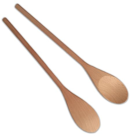 2 PCS Wooden Spoons for Cooking, Long Handle Wooden Spoon for Cookings Practical Wood Spoons for Cooking, Round Mixing Spoon Kitchen Utensils Suitable for Kitchen Mixing