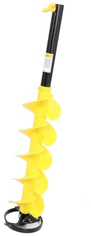 ViaGasaFamido Schlangenbohrer, 6-Zoll-Rotationsdurchmesser, Eisbohrer mit Allgemeinem Adapter für Elektrische Bohrmaschinen, Langlebige Hartmetallklingen und Leichtes Nylon-Design für Eisfischen und