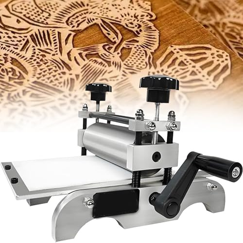 DPQYJPP Manuelle Gravier- und Druckpresse mit Verstellbarer Andruckwalze, Druck- und Zeichenmaschine für Holz, Kupfer und Papier, DIY-Kunstausrüstung für Gravur, Tiefdruck