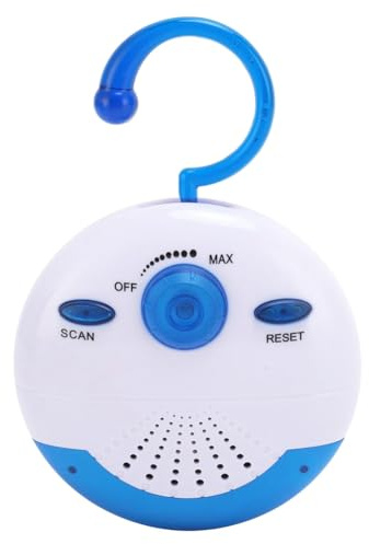 Uikdjgu Wasserdichtes Duschradio, Tragbares Mini-FM-Radio mit Eingebautem Lautsprecher für Badezimmer, Küche, Bootfahren, Wandern, Duschlautsprecher