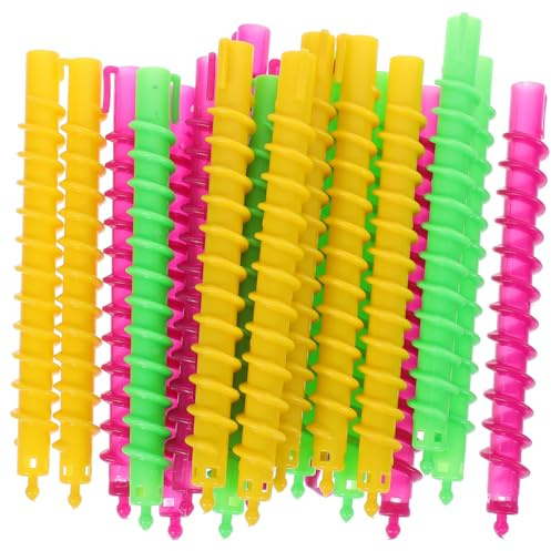 100 Stück Spiral Dauerwellenwickler für Haare, Abs, Salon | Heim und Salongebrauch, Spiralförmig, Lockt Schonend, Geeignet für Frauen und Verschiedene Frisuren Zufällige Farbe