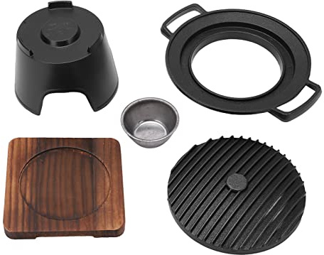 Mini BBQ Grill Set, Portable Hibachi Grill with Non Stick Food Grade Material, Compact Tabletop Charcoal Grill for Camping Picnics Travel 1 to 2 People