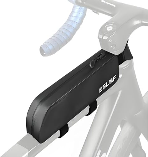 Quixotical Borsa Telaio Bici Impermeabile, Borsello per Bici Tubo Superiore con Velcro e Viti M5, Porta Oggetti Bici per MTB Gravel e Bici da Corsa