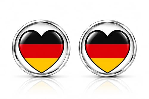 Flaggen Ohrringe Ohrstecker aus Chirurgenstahl aller Länder der Fußball Weltmeisterschaft 2026 - nickelfrei - 8 mm oder 12 mm