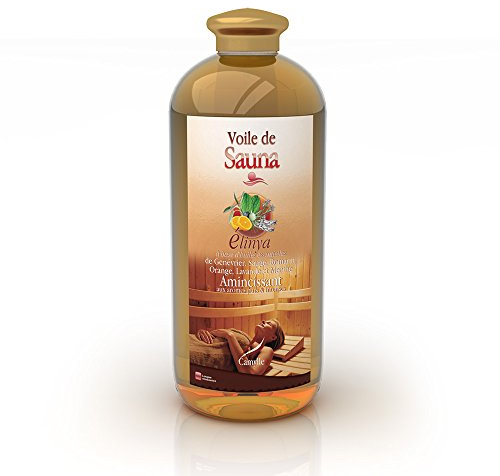 Camylle - Voile de Sauna Elinya - Fragrances à base d’Huiles Essentielles 100% Pures et Naturelles pour Sauna - Amincissant aux arômes purs et intenses - 1000ml