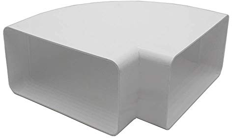 Kair 180 x 90mm 90 Degree Horizontal Rectangular Duct Elbow | Compatible with the extensive Kair SYS-150 range of fittings, Push-fit installation, Made in the UK