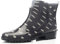 Ladeheid Stivaletti Donna in Gomma PVC Stivaletti Impermeabili da Donna Stivali Corti Eleganti in Gomma per la Pioggia per la Primavera e l'Autunno LA-930 (Nero/Pois 36 EU)