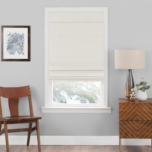 Achim Home Décor Raffrollo für Fenster, 91,4 cm Breite x 163,2 cm Länge, elfenbeinfarben, Verdunkelungsrollo aus Polyester, für Schlafzimmer, Küche und Esszimmer