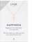 LUUK LIFESTYLE Halskette mit Kreuz Anhänger, 925er Sterlingsilber und HAPPINESS Geschenkkarte, christliches religiöses Symbol, Kruzifix, Geschenk für Tochter zur Kommunion, Taufe, Rosé
