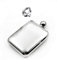 iSavage 6oz Rectangle Hip Flask with Engraved Vertical Grain Mirror Finished and a Funnel. 18/8 Stainless Steel-YM110