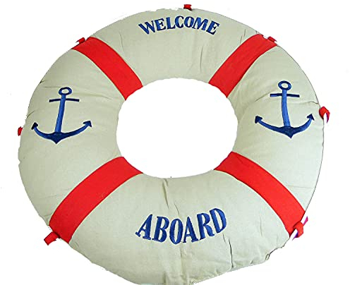 osters muschel-sammler-shop Rettungsring ┼ Kissen Stromboli 50cm ║ Sofa, Coach, Stuhl Bank, Sessel oder Boot