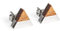 BeWooden Ohrstecker aus Holz | Triangle Collection | Schmuck für Junge Frauen | außergewöhnliche Geschenke für Naturfreunde & Holzliebhaber (Red Earrings Triangle)
