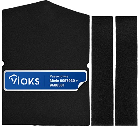 VIOKS SET Filter Wäschetrockner Ersatz für Мiеlе Trockner Filter 6057930 + 9688381 Sockelfilter - Schwamm Filter für Wäschetrockner, Kondenstrockner Filterschwamm