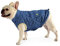 Dociote Hund Wintermantel Winterjacke mit Krageloch, Tasche, Baumwolle Gepolstert Hundemantel Weste für kleine Hunde L Dunkelblau