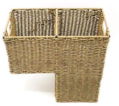 Trademark Innovations Rattankorb mit Griffen, 36,8 cm, Naturfarben