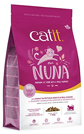 Catit Nuna Premium insektsbaserat kattfoder och kycklingkött, 5 kg