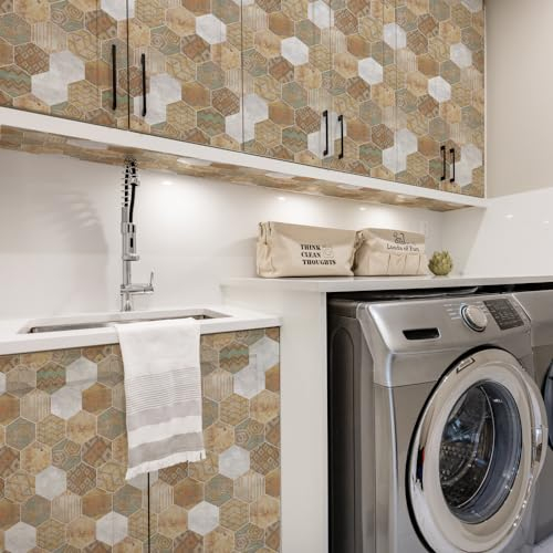 Kina - RA0263 Pellicola adesiva per mobili e pareti antigraffio impermeabile adesivi murali Carta da Parati Piastrelle pvc per muro elettrodomestici cucina bagno