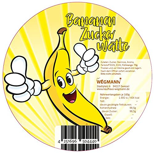 Zuckerwatte Banane im Eimer | Premium Qualität