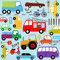 20 Servietten Stra?enverkehr | Feuerwehr | Autos | Fahrzeuge | Kinder | Tischdeko 33x33cm**G