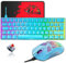 ZIYOU LANG T60 60% Mechanische Gaming-Tastatur Und -Maus [UK-Layout] – RGB-Beleuchtung, Typ C, Ergonomische Mini-Tastatur – 12000 DPI, USB-Wabenmaus, PC-Computer – Blauer + Roter Switch
