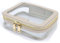 Luneia Toiletry Bag Waterproof Clear PVC Zippered Cosmetic Bag Makeup Bag Clear Wash Bag Toiletry Organizer Makeup Bag for Travel Bathroom Men & Women. Vegan Leather Mocha