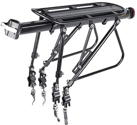 pistro Fahrrad-Heckträger, Sattelstützenmontage, Gepäckhalter, Rahmenmontage für schwerere obere und seitliche Lasten, bis zu 100 kg max