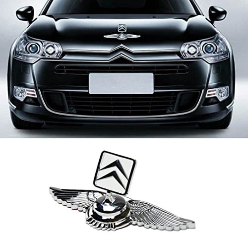 LYPOCS Auto Kopf Frontabdeckung Metall Fahrzeug Haube Emblem Aufkleber, für Citroen C2 C3 C4 C4l C5 Saxo Xsara Picasso Ds 3 4 6 C1 Berlingo