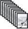 FOSHISY Magnetic Sign Holder 10 Pack, A4 Magnetic Wall Mount Self Adhesive Display Frames, Plastic Clear Document Frame (Black, A4, 10 Pack)
