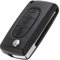 HooRLZ Coque Clé C-itroën pour C-itroën C1 C2 C3 C4 C5 C6 Dispatch Berlingo Grand Picasso Peugeot Partner Expert, Boitier Clé C4, TéLéCommande Berlingo, Clef Peugeot Partner - 3 Boutons, CE0536