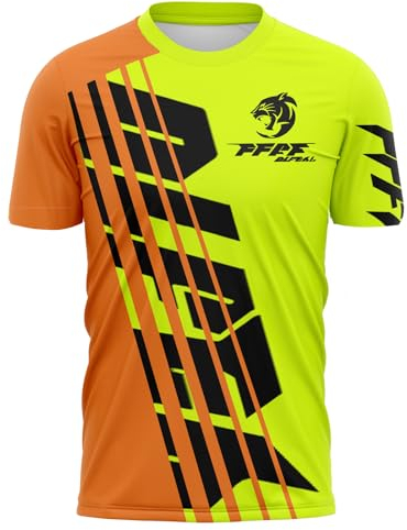 MTB Trikot,Herren Radtrikot Fahrradtrikot Kurze, Motocross | MX MTB Mountainbike,Shirt Downhill Fahrrad Jersey Schnelltrocknend (Gelb,L)