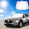 Ruiya Parasol para Parabrisas Delantero Compatible con Mazda CX-30 2019-2024 2025 Parasol Coche Delantero Anti UV Rayos Parabrisas de Coche Parasol Plegable Protección Solar para CX-30 Accesorios
