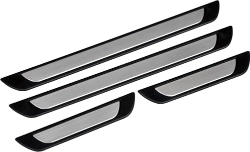ZHANGJF 4 Baguettes Autocollantes pour seuil de portière en Acier Inoxydable pour Peu-geot 207, Voiture Seuil de Porte Contre Les Rayures Protection