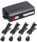 Mulcort Einparkhilfe 4 Parksensoren, LCD-Display, Auto-Parksensor-Rückfahrradarsystem Buzzer Alarm Warnung, Selbstdiagnosefunktion Schwarz