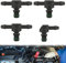 4pcs Connettore Tubo Di Ritorno Iniettore Diesel, Connettore di Ritorno Dell'iniettore, Connettore Ritorno Iniettore Diesel Auto, Diesel Iniettore Tubo di Ritorno Connettore 3X T Tubo 1X L Tubo