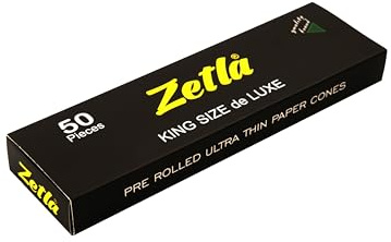 Zetla 50 Cones White De Luxe Size - Vorgedrehte Joint Tubes - Conische Tubes mit Filter (109 x 26 mm) - Joint Cones De Luxe Size - Vorgedrehte Papers