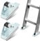 Anti-Skid Shoe Kit for Extension Ladders, 2 Pack Ladders Feet Replacement Parts Ladder Stabiliser Rubber Padded Feet Accessories Parts(Silver+Black)