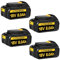 4PC 8.0Ah 18V/20V Replacement for Dewalt 18V Battery Compatible with Dewalt Battery DCB184 DCB200 DCB200-2 DCB201 DCB201-2 with LED Indicator Rechargeble