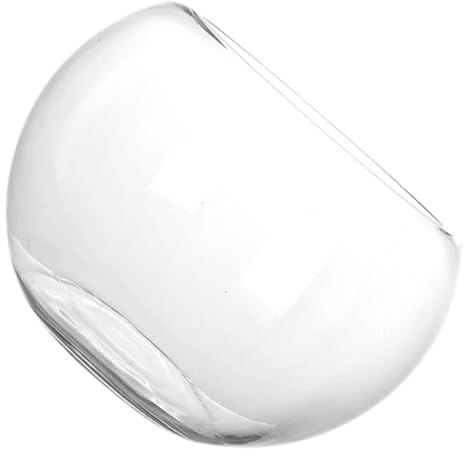VANZACK Rundes Glas Fischaquarium Transparent Vielseitig Nutzbar als Goldfisch und Betta Tank Langlebig Dekorativ für Büro und Wohnzimmer für Wasserpflanzen und Aquascaping