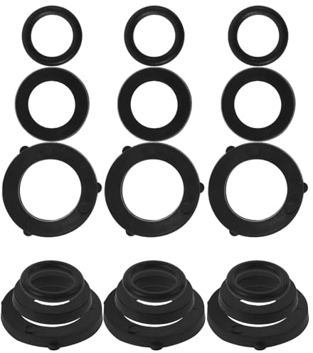 OUNONA 18 Pièces Rondelles en Caoutchouc pour Tuyau d'Arrosage Joints d'Étanchéité Flexibles Accessoires de Réparation pour Raccords Filetés de Jardin